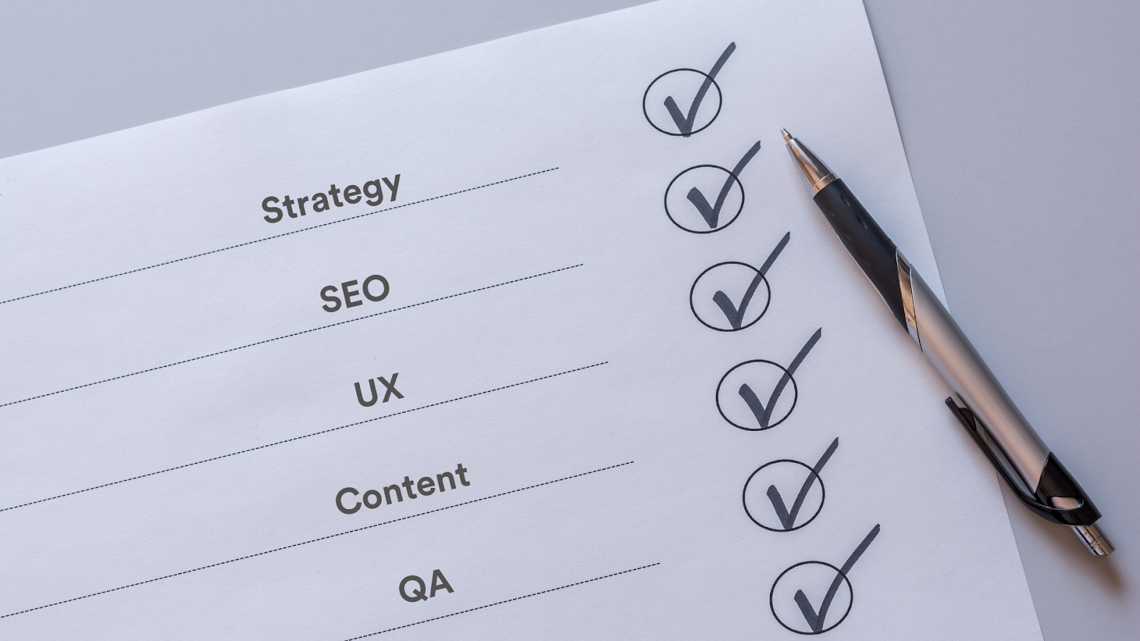 Checklist for essential factors to consider when redesigning website