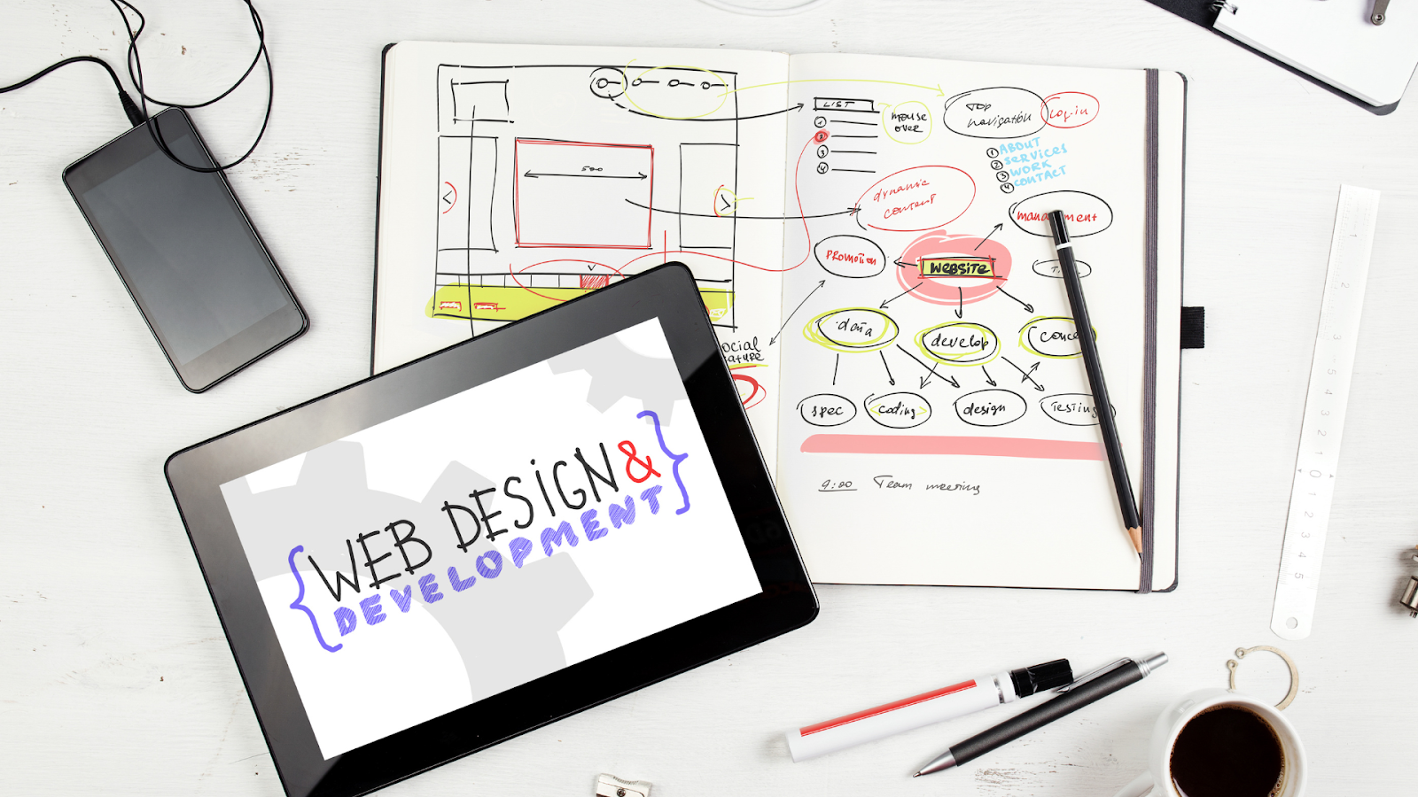 Visual breakdown of strategic web planning used to build high-converting B2B landing pages