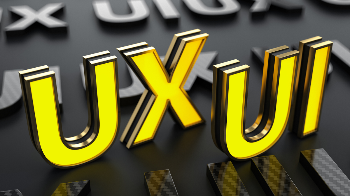 Yellow 3D UX & UI design